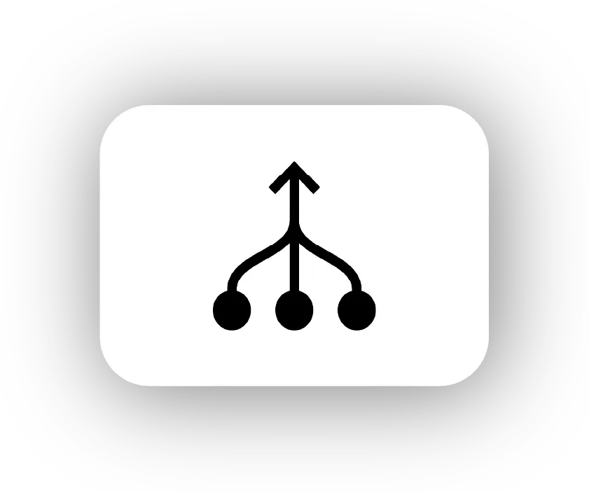 Symbol für Prozesse, Verzweigungen oder Workflows
